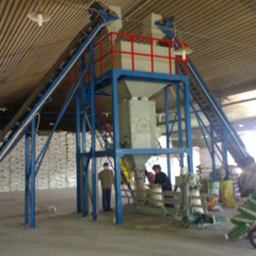 Fertilizer floor batching and blending system